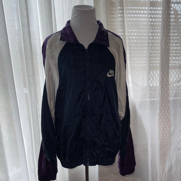 Nike Black and Purple Track Jacket - Picture 1 of 7